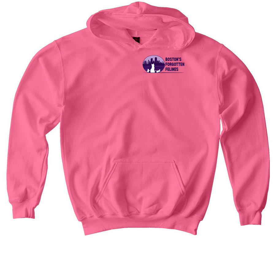 BFF Double Logo Sweatshirt, a Pink Lemonade Softstyle Youth Pullover Hoodie