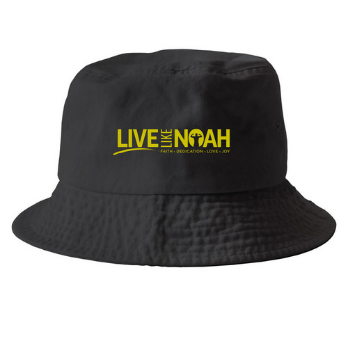 Live Like Noah Hats, a Black Printed Bucket Hat