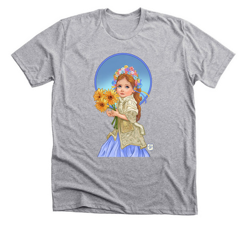 Slava Ukraini, a Athletic Heather Premium Unisex Tee