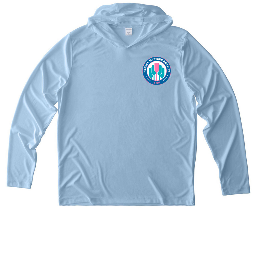 SRN Henley Masters Regatta Performance Wear&nbsp;, a Light Blue UV Performance Long Sleeve Hoodie