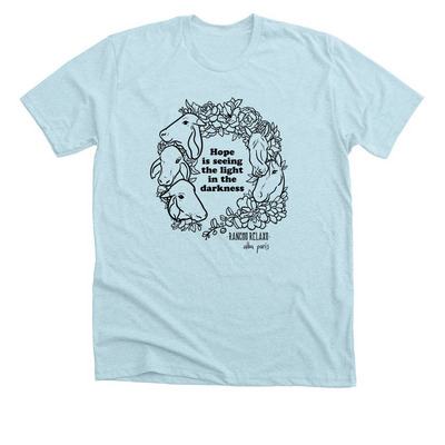 Help Us Pick Up The Pieces, a Heather Ice Blue Premium Unisex Tee