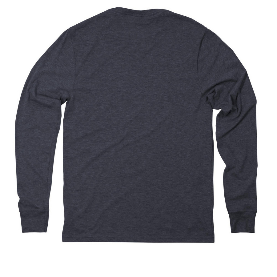 Planted Tree Line, a Rebel Blue Allmade Eco Triblend Long Sleeve Tee (back-view)
