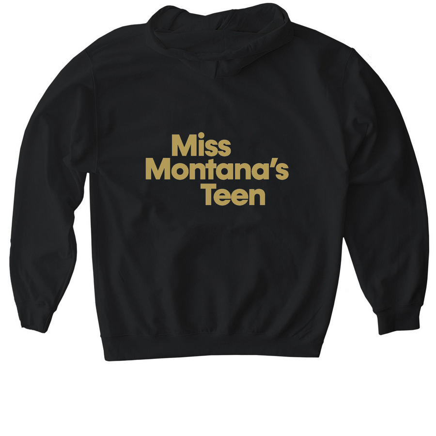 In a Teen Crown, a Black Gildan Softstyle Pullover Hoodie (back-view)
