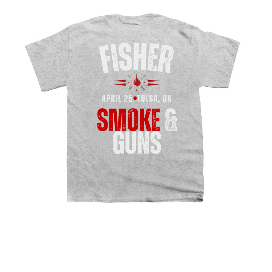 Team Fisher - Fighting with Fire, a Sport Grey Youth Unisex Tee (back-view)