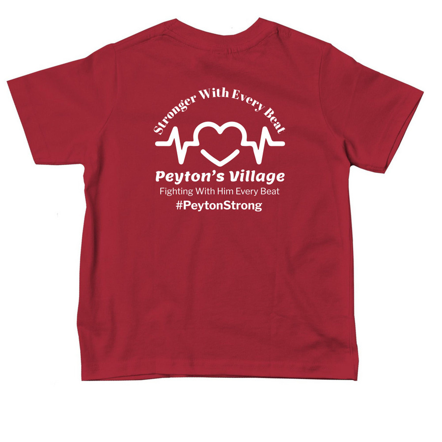 Peyton?s Next Beat Toddler Shirts&nbsp;, a Red Toddler Tee (back-view)