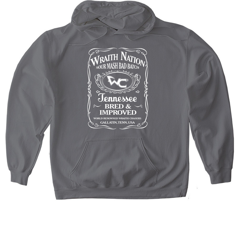 BLACK LABEL, a Charcoal Gildan Softstyle Pullover Hoodie