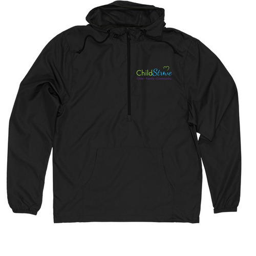 ChildStrive Jackets, a Black Quarter-Zip Windbreaker