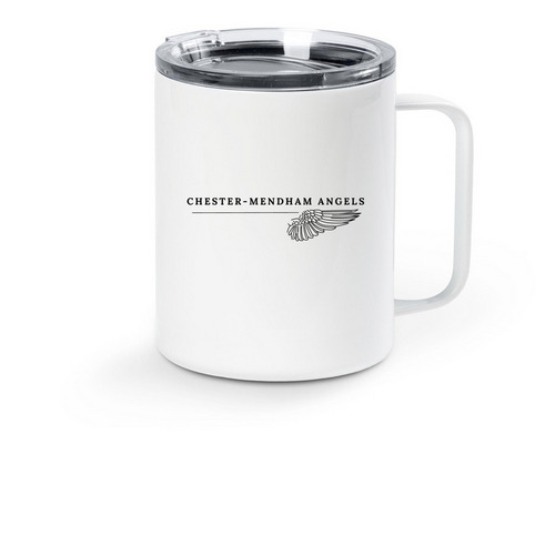 Chester-Mendham Angels travel mugs, a White Stainless Steel Travel Mug