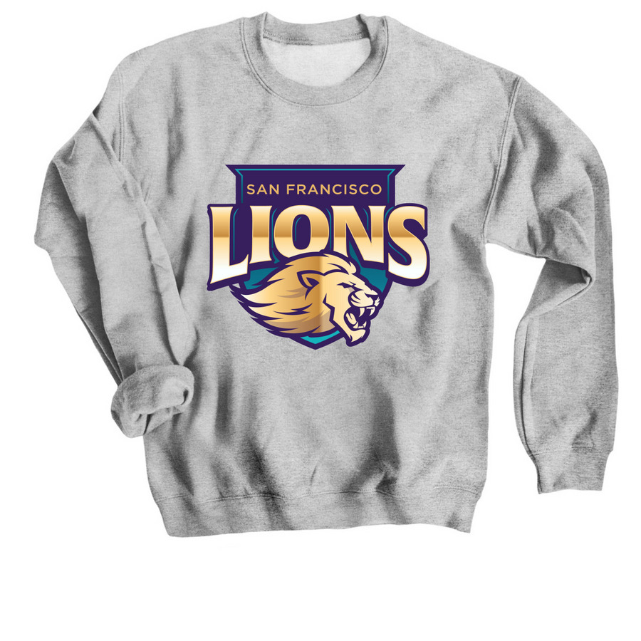 SF Lions Sweatshirt, a Sport Grey Crewneck Sweatshirt