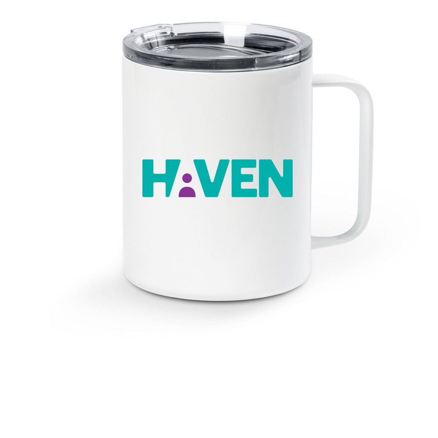 HAVEN Travel Mug, a White Stainless Steel Travel Mug