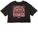 RRF the Ladies Line, a Black Women?s Cropped Cotton Tee (back-view)
