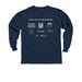 Youth Long Sleeve T-Shirt, a Navy Youth Long Sleeve Tee (back-view)