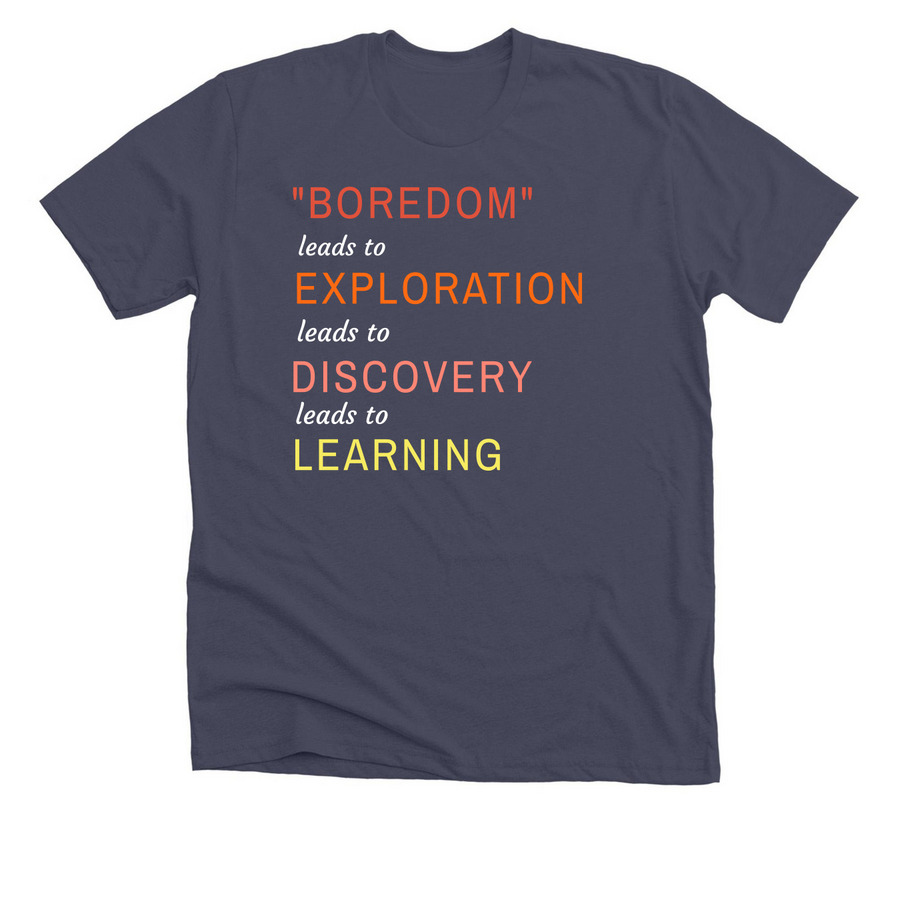 Path to learning Shirt, a Heather Midnight Navy Premium Unisex Tee