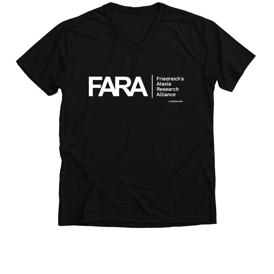 FARA Logo Apparel, a Solid Black Blend Premium V-Neck Tee