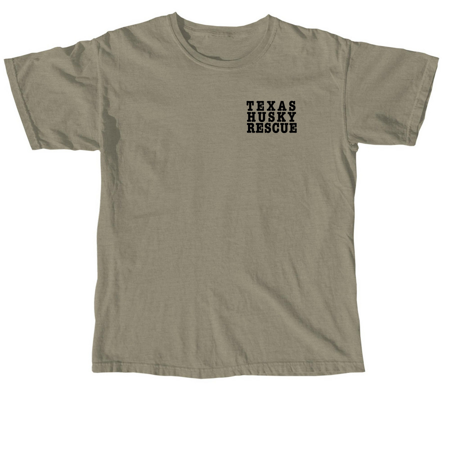 TXHR - American Flag Husky, a Sandstone Comfort Colors Unisex Tee
