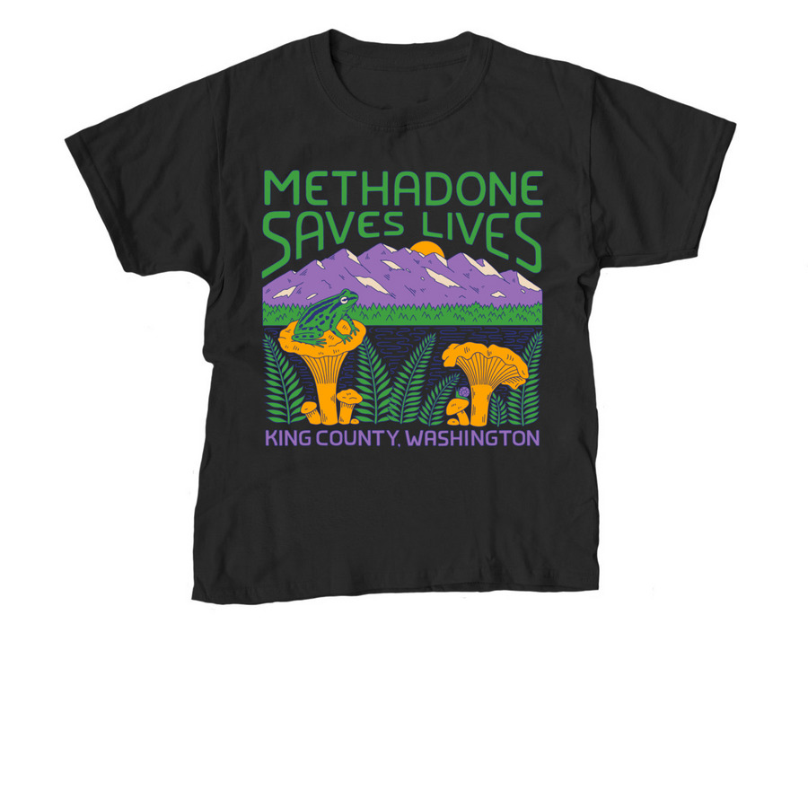Methadone Saves Lives, a Black Youth Unisex Tee