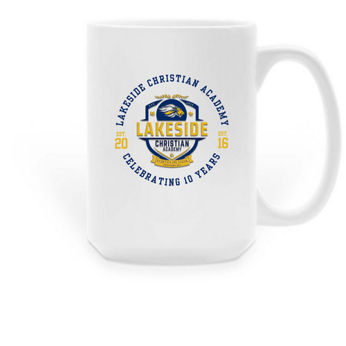 LCA Coffee Mug (10 year anniversary), a White Large Coffee Mug