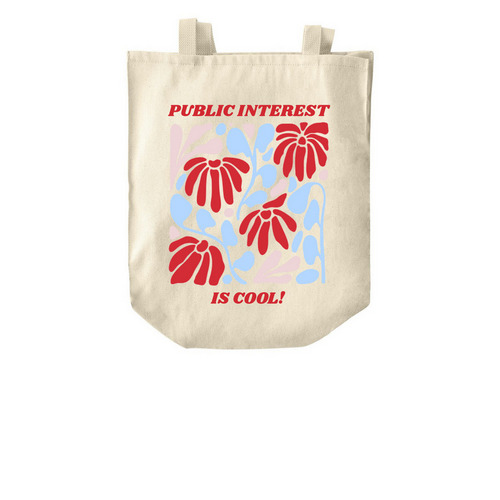 Public Interest is Cool Tote, a Natural Over-the-Shoulder Shopping Tote Bag