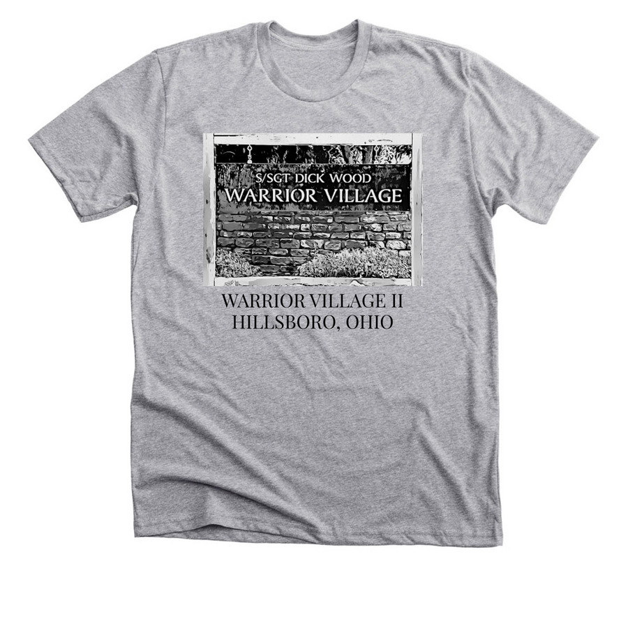 Warrior Village II, a Athletic Heather Premium Unisex Tee