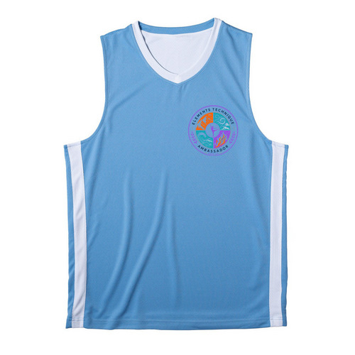 ETA Jackets & Jersey&nbsp;, a Carolina Blue/ White Reversible Basketball Jersey