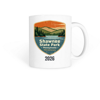Shawnee State Park 75th Anniversary&nbsp;, a White Coffee Mug