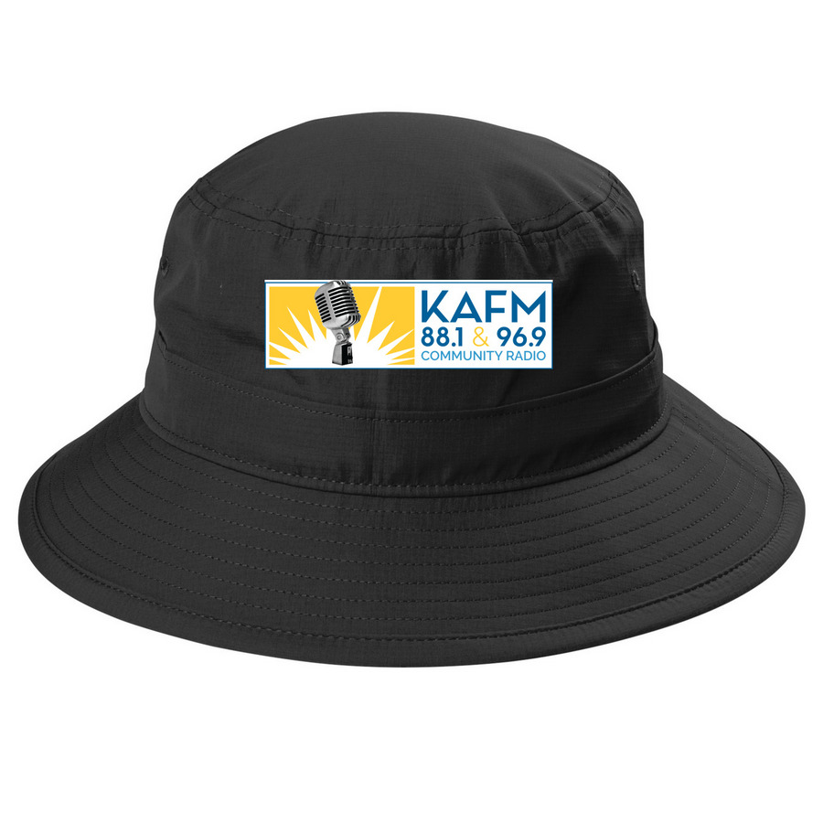 Bucket Hat, a Black Printed UV Bucket Hat