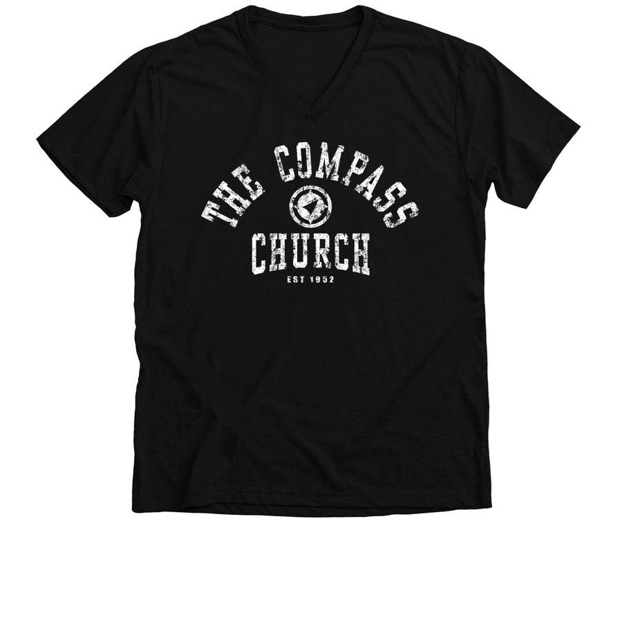 &nbsp;The Compass Church Est 1952- Collection&nbsp;, a Solid Black Blend Premium V-Neck Tee