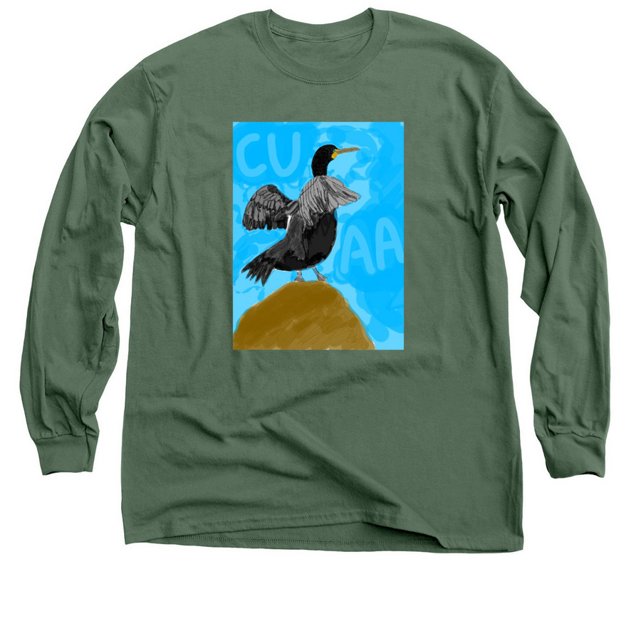 Jade Marin Art Contest Winner, a Military Green Classic Long Sleeve Tee