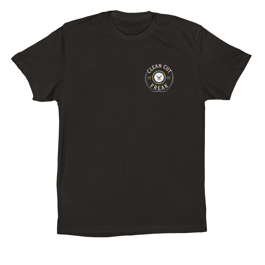 USN Veteran, a Black Premium Cotton Tee