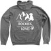 Raised in the Rockies Zip Up- CO Puppy Rescue, a Deep Heather Zip Up Hoodie (back-view)
