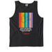 Made in Their Image and Called Good (Rainbow), a Black Comfort Colors Tank Top