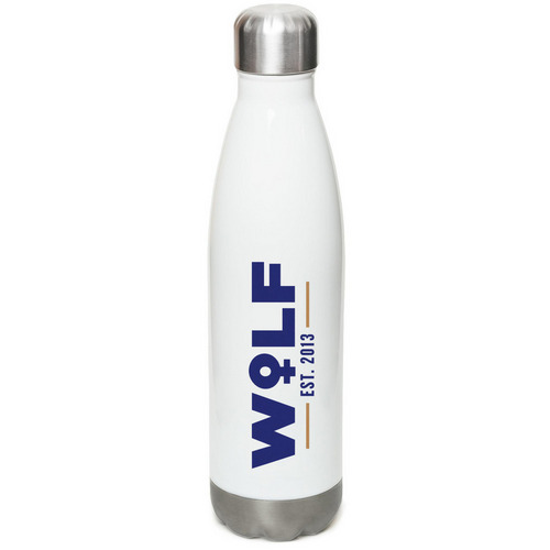 WOLF Classic - Water Bottle, a White Stainless Steel Water Bottle