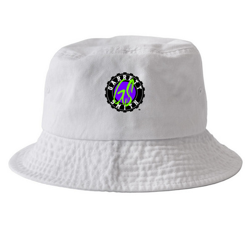 GS Mud Tire Logo Hats, a White Printed Bucket Hat
