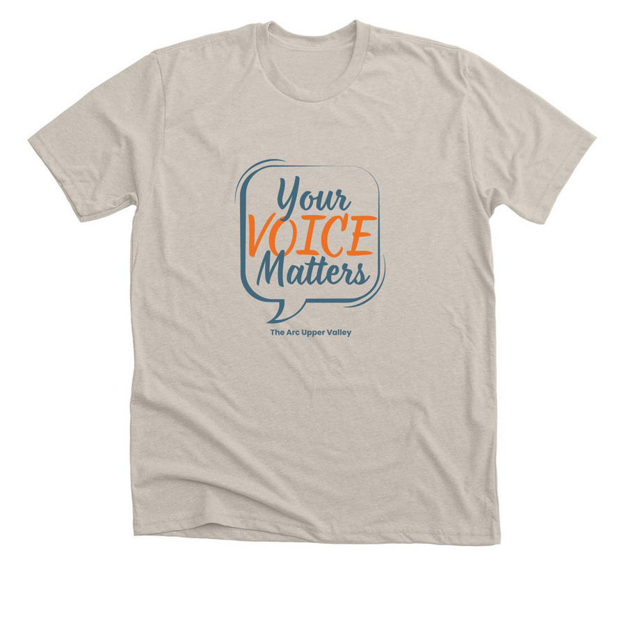 Your Voice Matters Collection, a Heather Dust Premium Unisex Tee