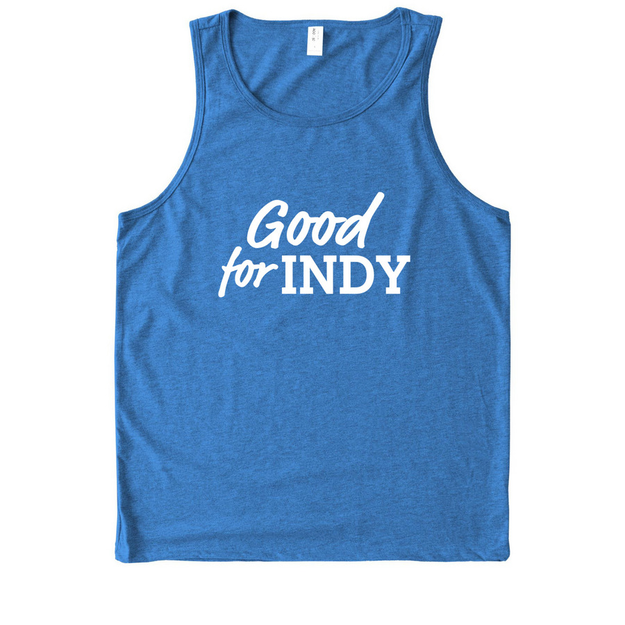 Good for Indy, a Azure Blue Allmade Eco Triblend Tank