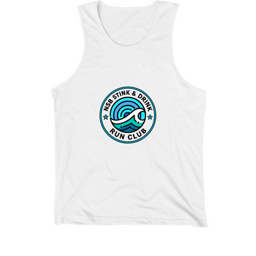 S&D Tank with Back " My Drinking club", a White Premium Cotton Tank