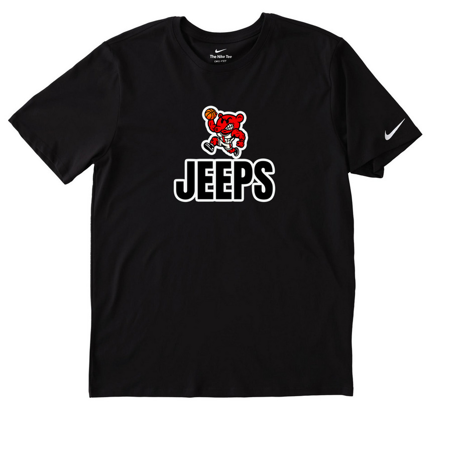 Jeeps Basketball, a Black Nike Dri-FIT Jersey Blend Performance Tee