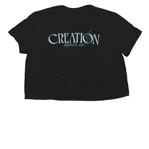 Adult Cropped Tee, a Black Women?s Flowy Cropped Tee