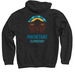 Tops, a Black Pullover Hoodie (back-view)