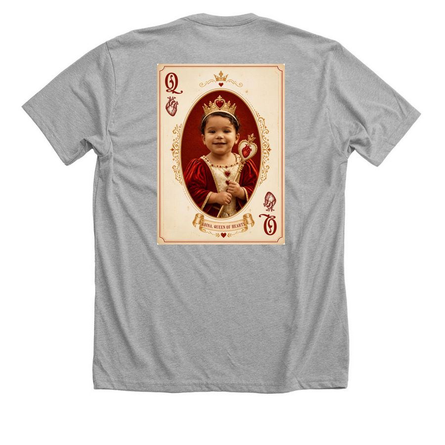 Heart Warrior Queen, a Athletic Heather Premium Unisex Tee (back-view)