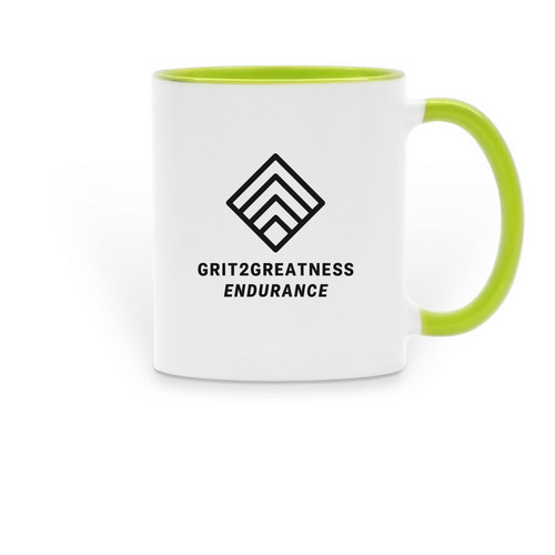 Grit2Greatness Endurance, a Green Two-Tone Ceramic Mug