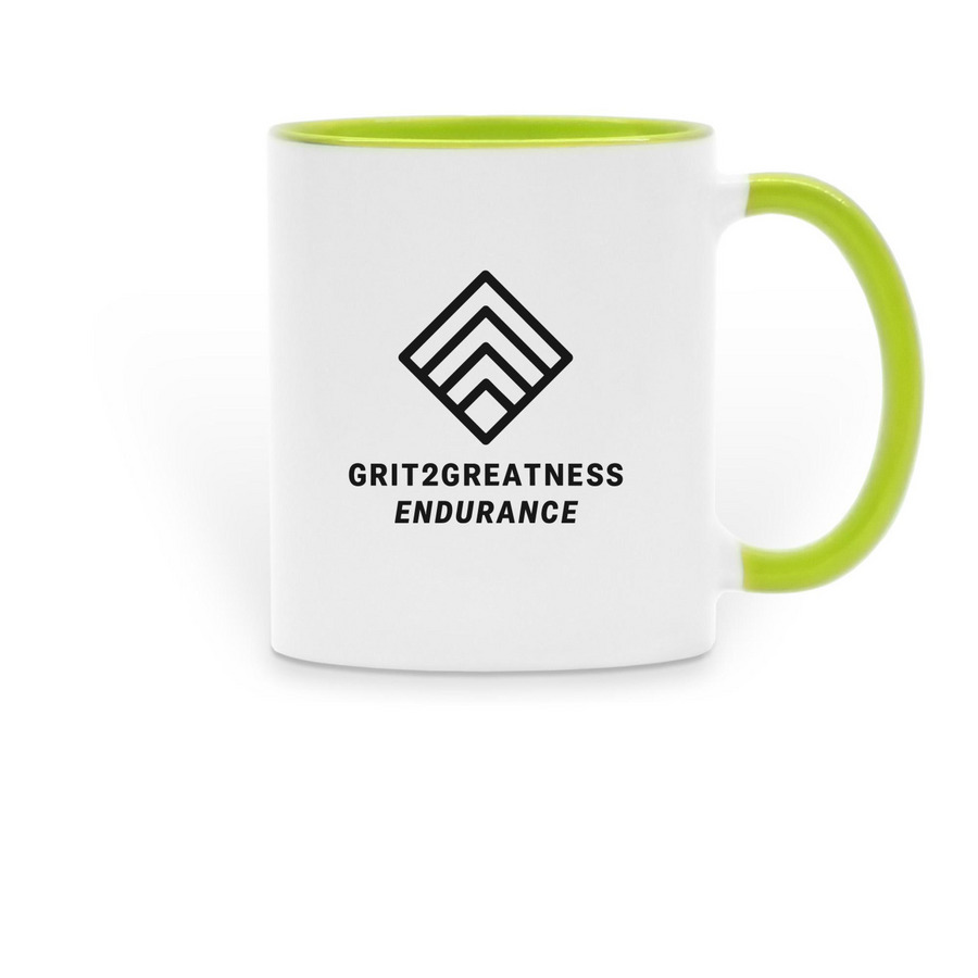 Grit2Greatness Endurance, a Green Two-Tone Ceramic Mug