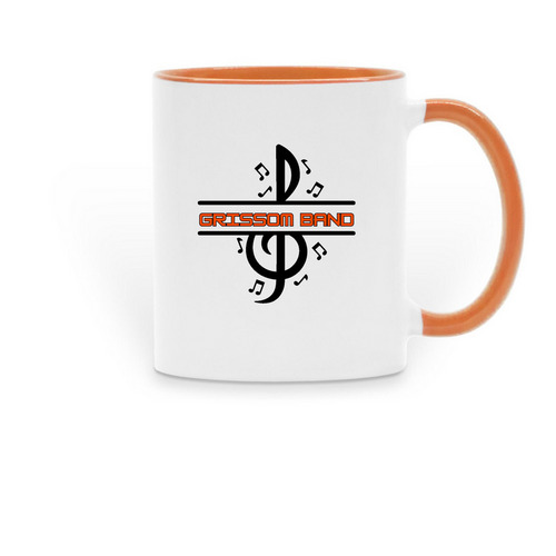 Grissom Band Dad Mug, a Orange Two-Tone Ceramic Mug