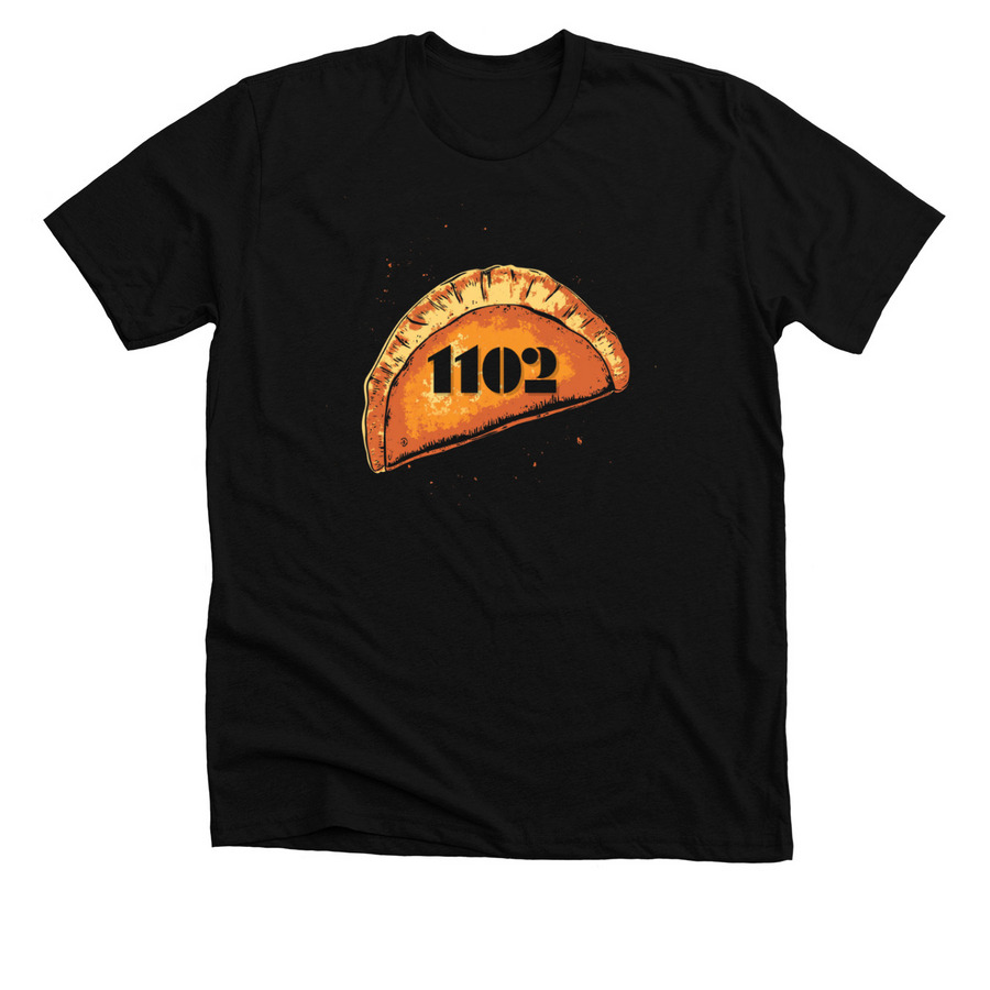 1102 v.2, a Solid Black Blend Premium Unisex Tee
