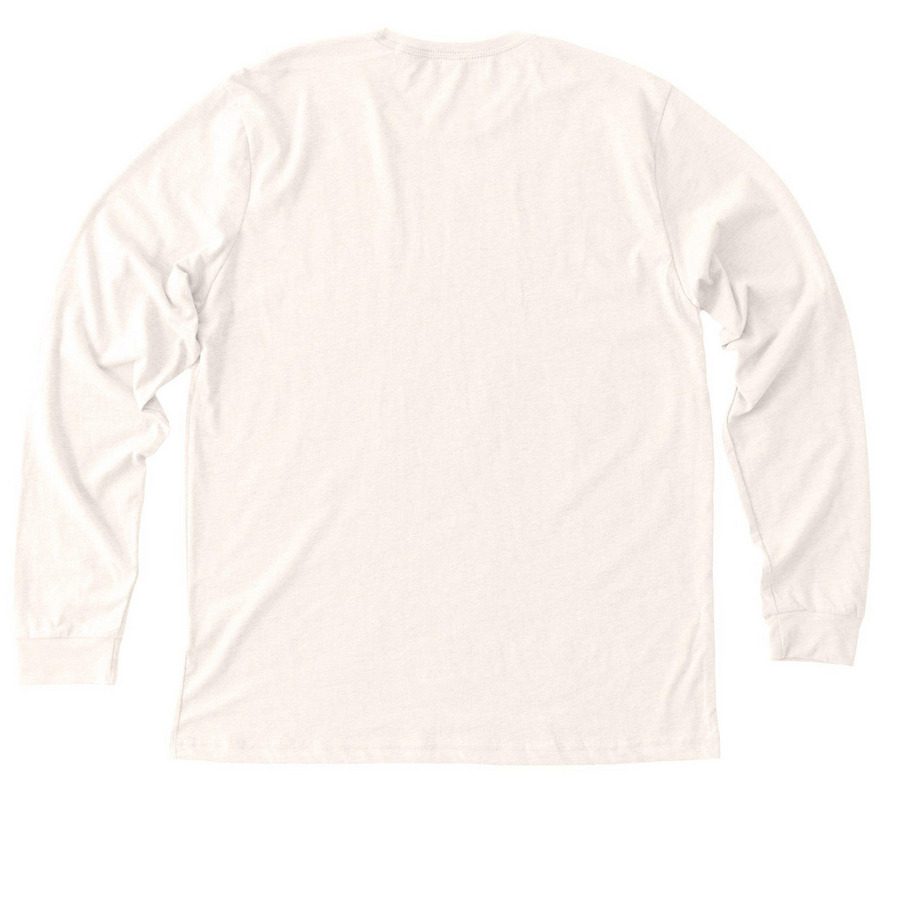 The Cozy Reader Club, a Heather Natural Premium Long Sleeve Tee (back-view)