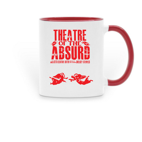 Coffee Time, a Red Two-Tone Ceramic Mug