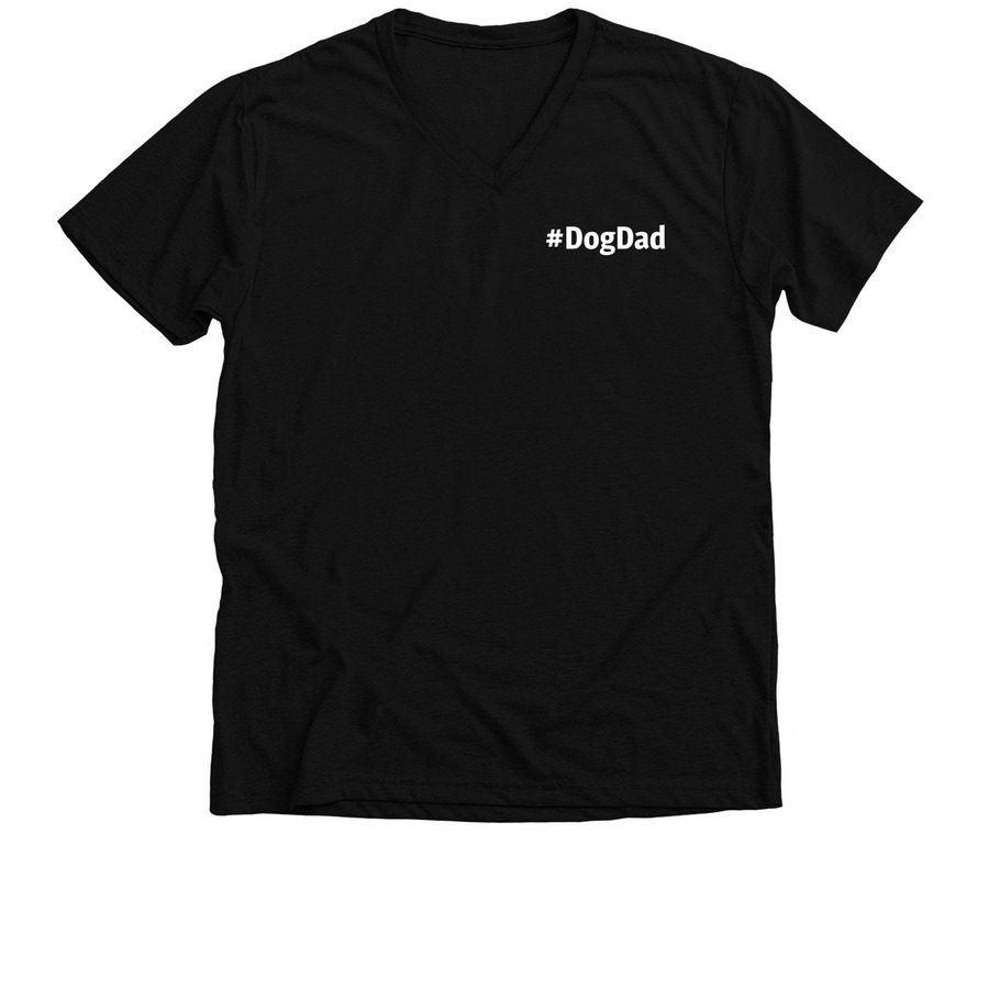 #DogDad T-Shirts, a Solid Black Blend Premium V-Neck Tee