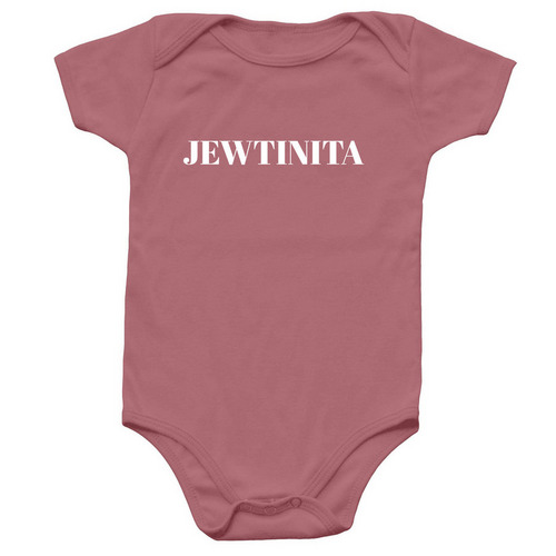 Jewtina - Baby Onesie Jewtinita, a Mauve Infant Onesie