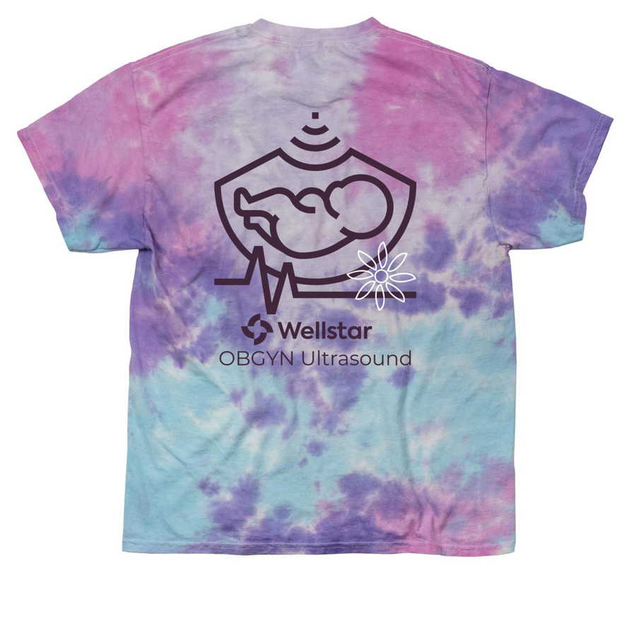 MFM Sonographer 2.0, a Cotton Candy Classic Tie Dye Tee (back-view)