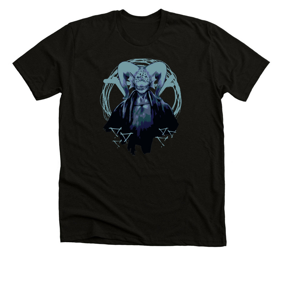 The Flutist, a Solid Black Blend Premium Unisex Tee